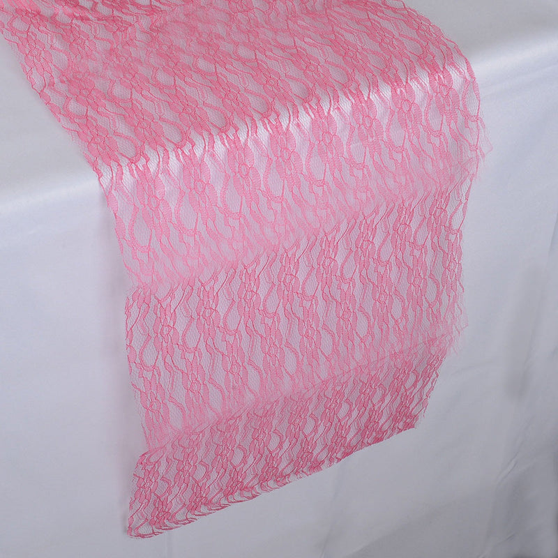 FUCHSIA - Lace Table Runners - ( 14 Inch x 108 Inches ) BBCrafts.com