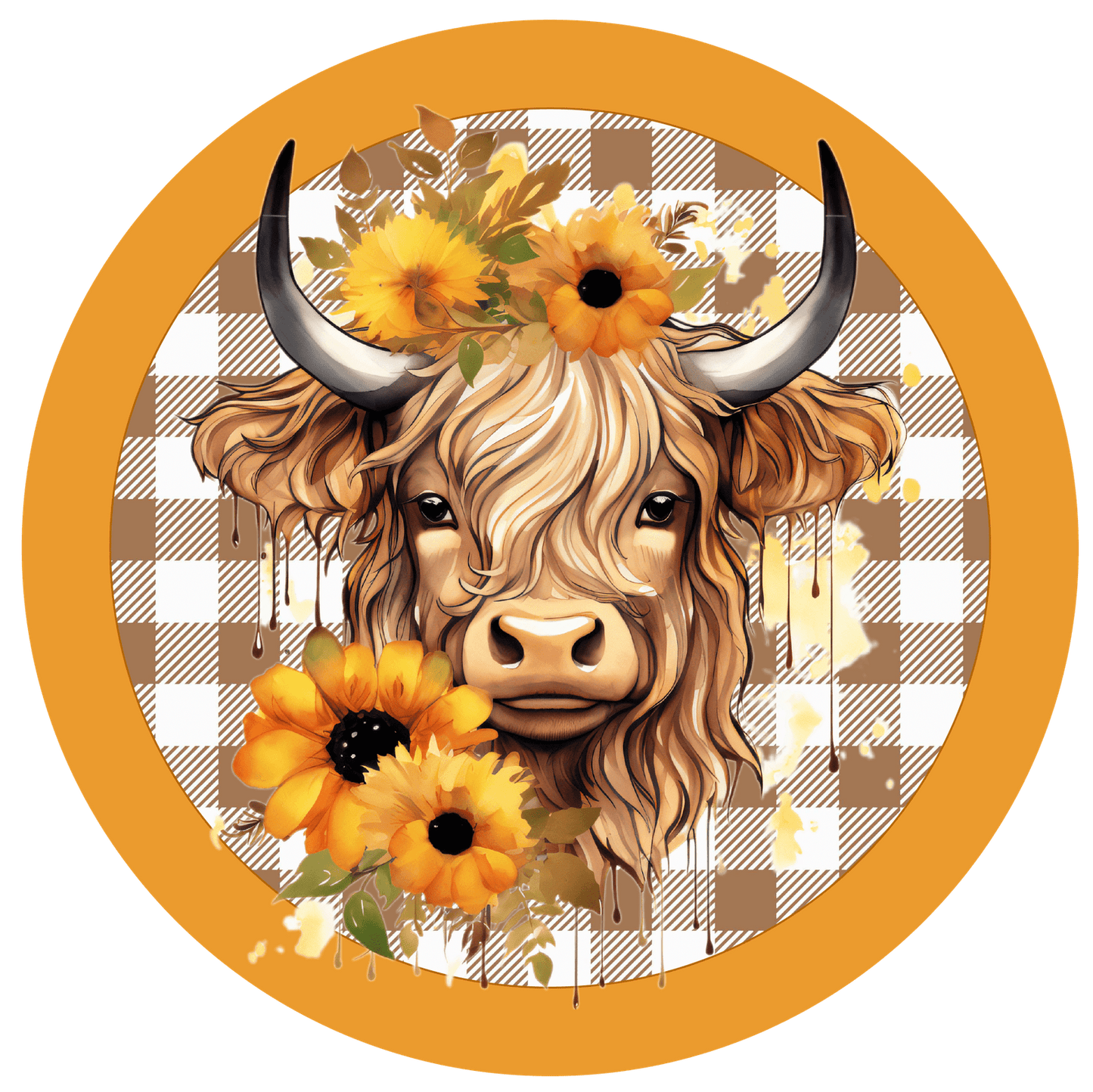 Fall Cow S Metal / Vinyl Sign - Made in USA