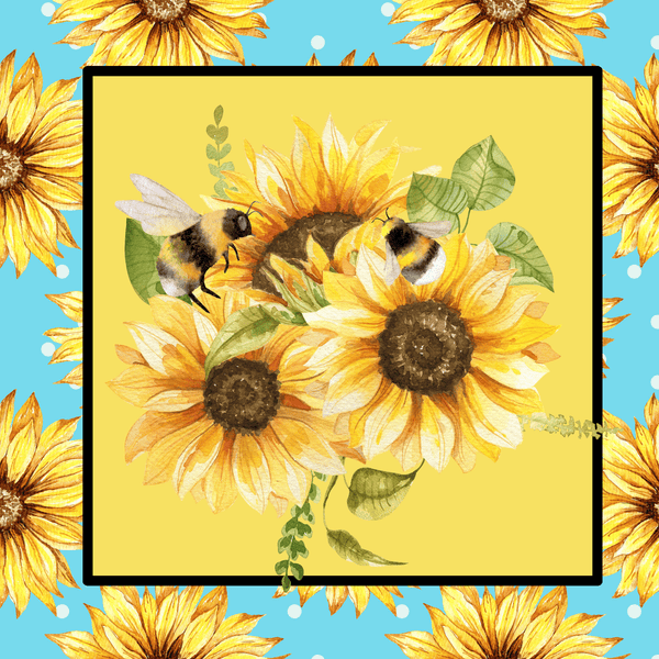 Fall Metal Sign: SUN FLOWER HONEY BEES - Wreath Accent - Made In USA BBCrafts.com