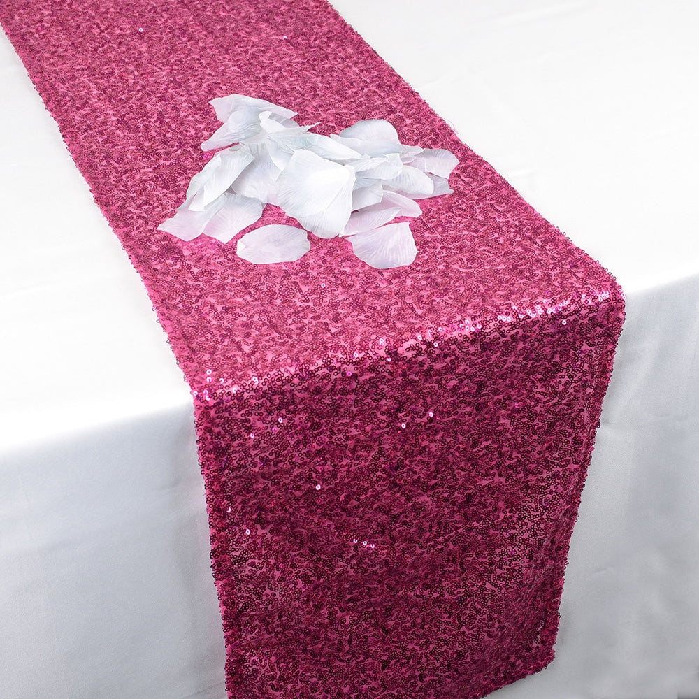 Fuchsia Duchess Sequin Table Runner BBCrafts.com