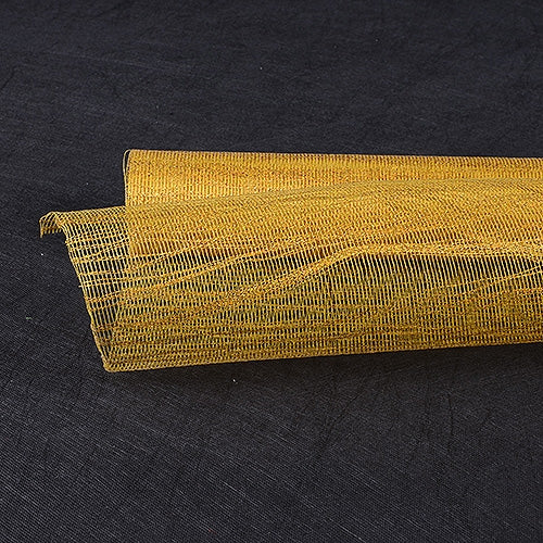 Gold - Metallic Thread Mesh Wrap - ( 21 Inch x 6 Yards ) BBCrafts.com