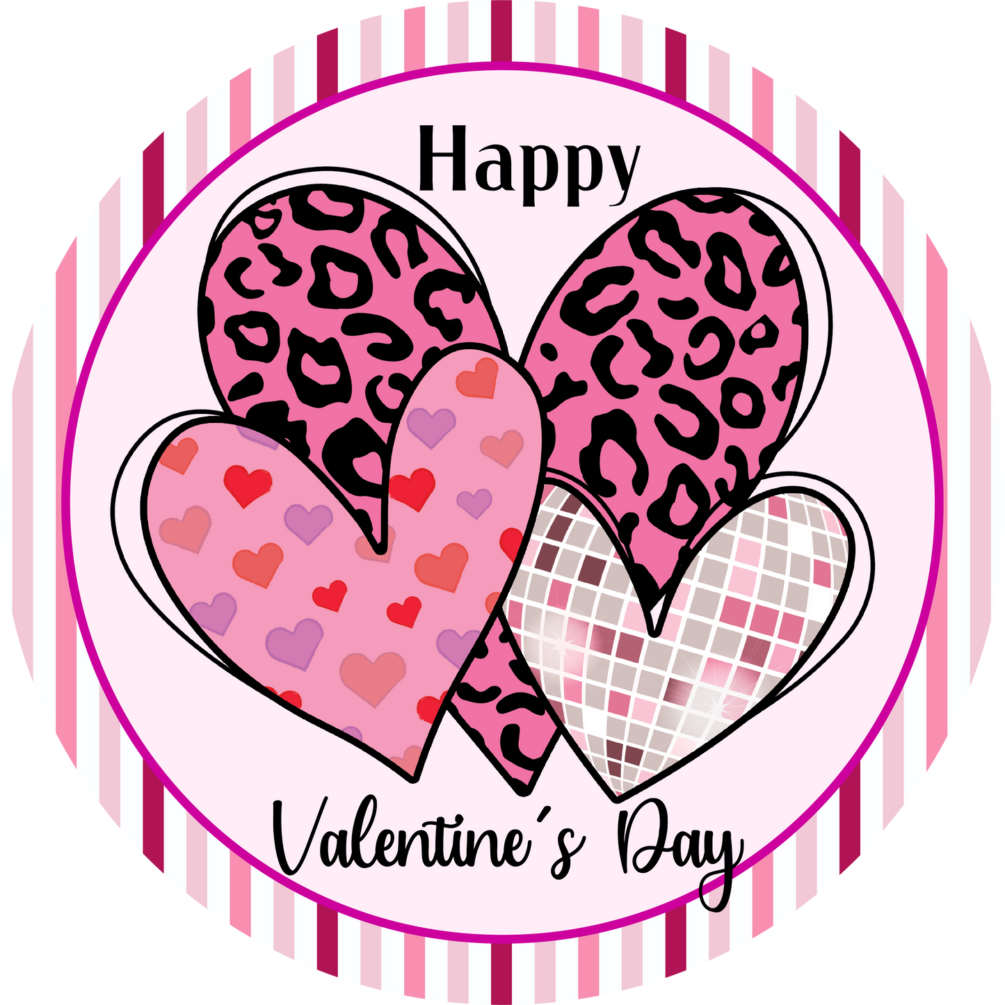 Happy Valentine's Day Metal / Vinyl Sign - Made in USA