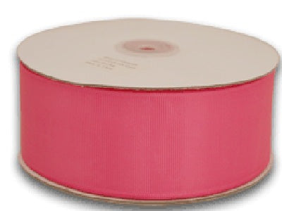 Hot Pink - Grosgrain Ribbon Solid Color 25 Yards - ( 1 - 1/2 Inch | 25 Yards ) BBCrafts.com