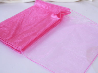 Hot Pink - Organza Table Runners - ( 14 Inch x 108 Inches ) BBCrafts.com