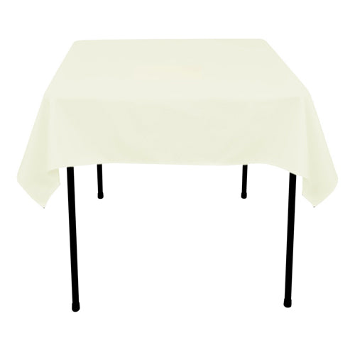 Ivory - 52 x 52 Square Polyester Tablecloths - ( 52 Inch x 52 Inch ) BBCrafts.com