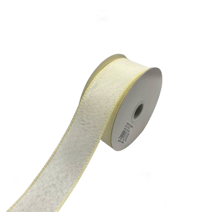 Ivory - Canvas Ribbon - ( W: 1 - 1/2 Inch | L: 10 Yards )