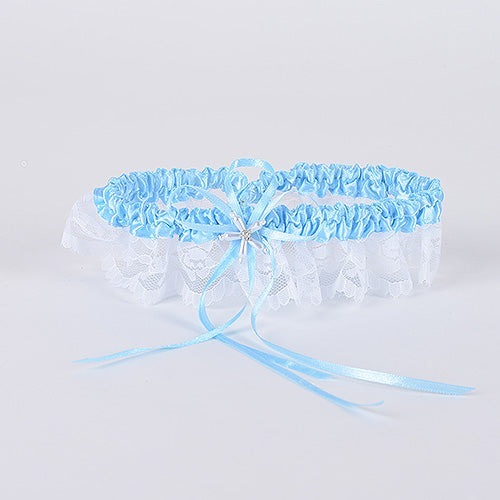 Lace Garters Light Blue ( 6 Inch Width ) - WA41 BBCrafts.com