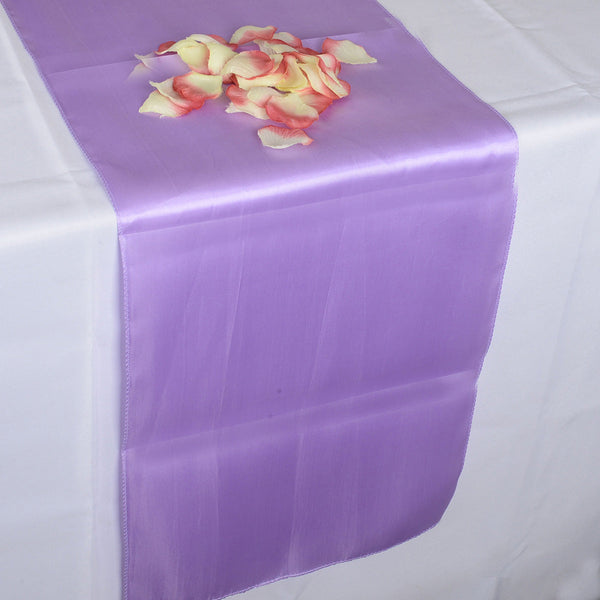 Lavender - Satin Table Runner - ( 12 Inch x 108 Inches ) BBCrafts.com
