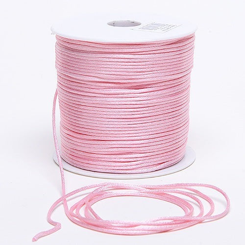 Light Pink - 3mm Satin Rat Tail Cord - ( 3mm x 100 Yards ) BBCrafts.com