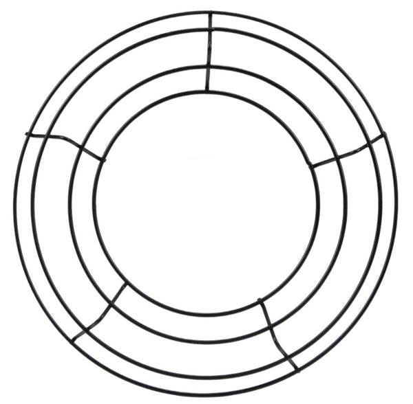 10 Inch Dia Black Wire High Arch Wreath Frame