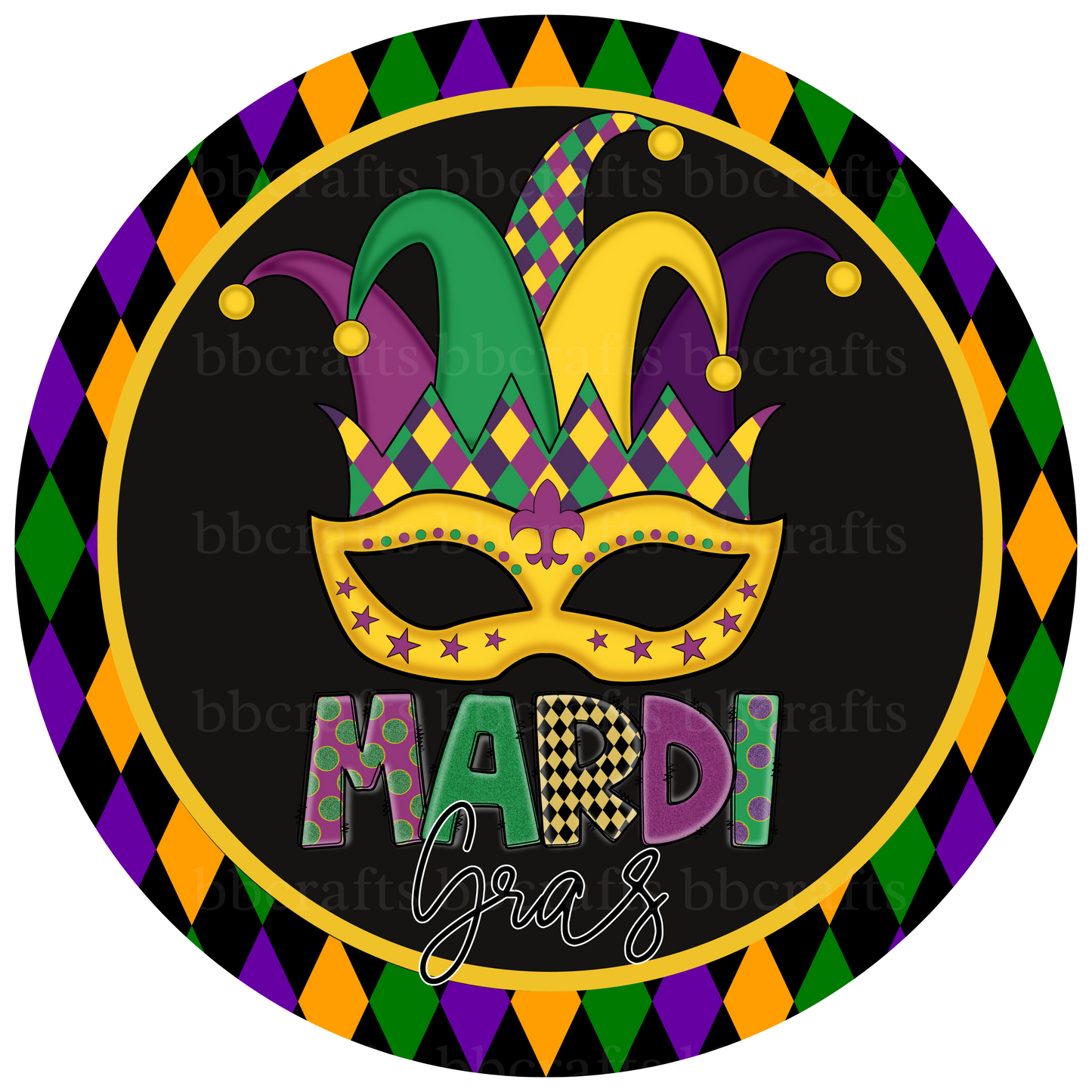 Mardi Gras Mask Metal / Vinyl Sign - Made in USA