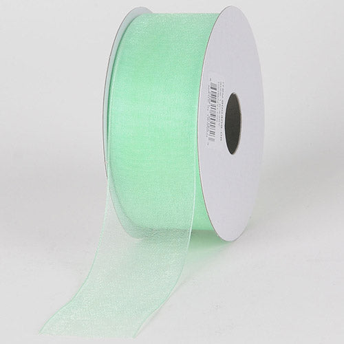 Mint - Sheer Organza Ribbon - ( 1 - 1/2 Inch | 25 Yards ) BBCrafts.com