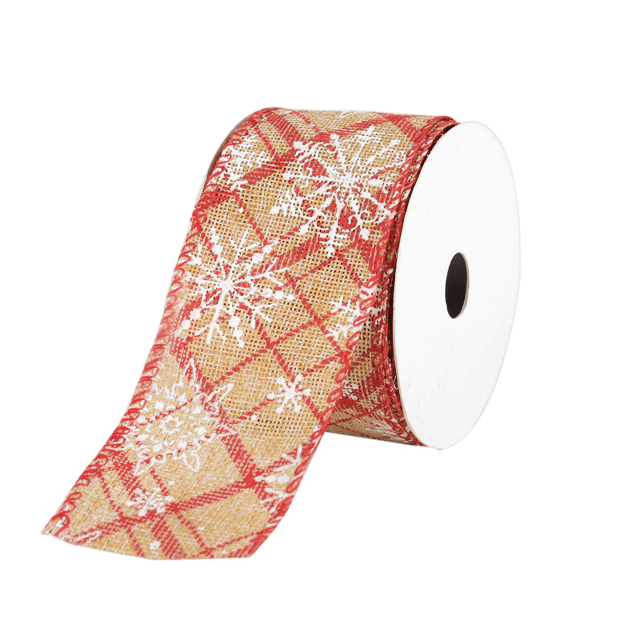 2.5” X 10 Yard Linen HoHoHo Christmas Ribbon