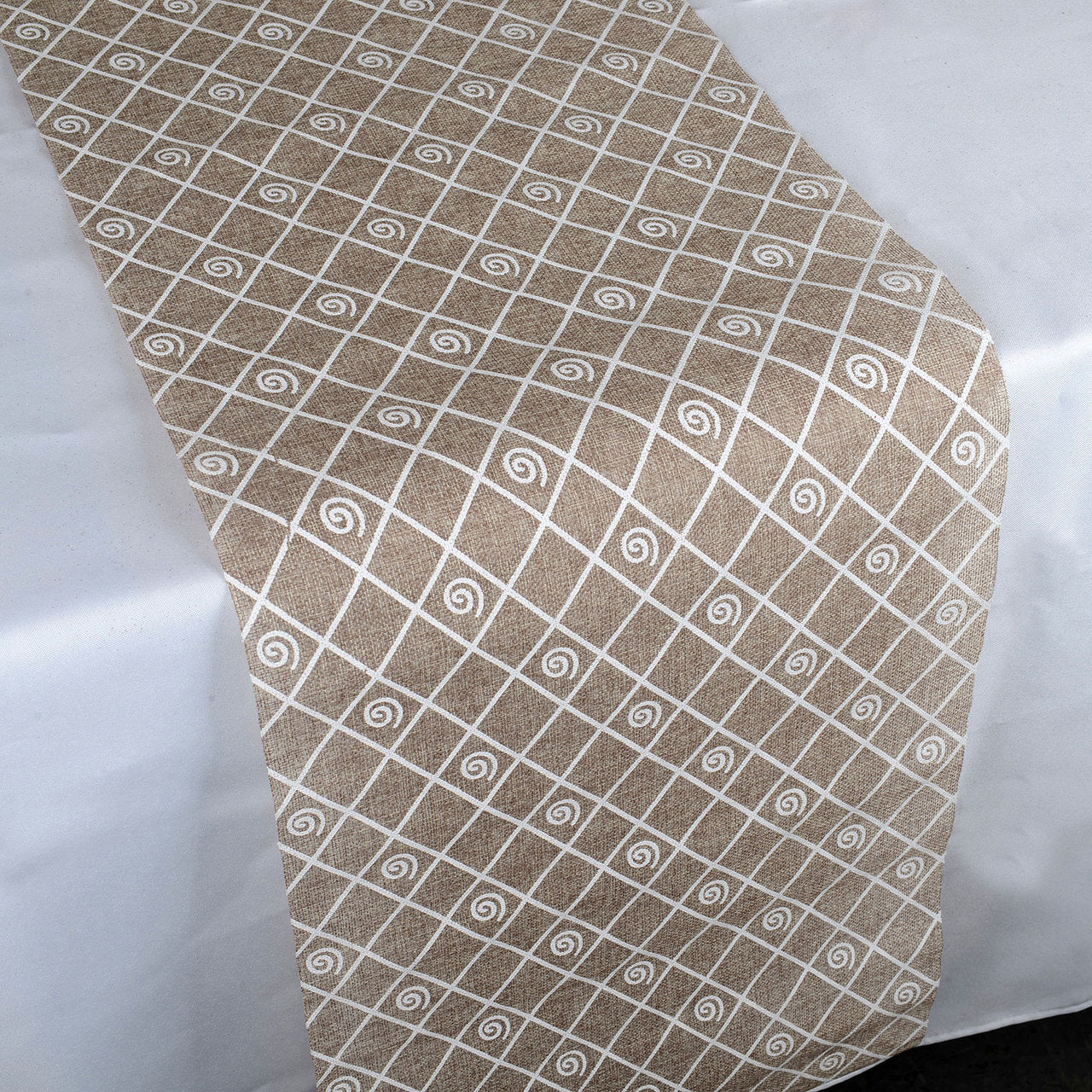 Natural Stripe Design Faux Burlap Table Runner ( 14 Inch x 108 Inches ) BBCrafts.com