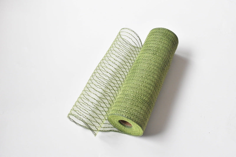 Old Willow Deco Mesh with Burlap Stripes - 10 Inch x 10 Yards BBCrafts.com