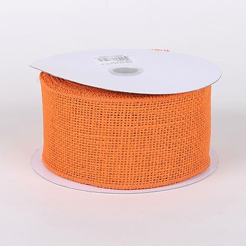 Orange - Burlap Ribbon - ( W: 1 - 1/2 Inch | L: 10 Yards ) BBCrafts.com