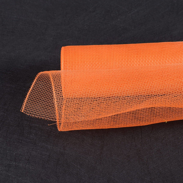 Orange - Floral Mesh Wrap Solid Color - ( 21 Inch x 10 Yards ) BBCrafts.com