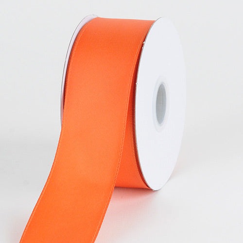 Orange - Satin Ribbon Wire Edge - ( W: 1 - 1/2 Inch | L: 25 Yards ) BBCrafts.com