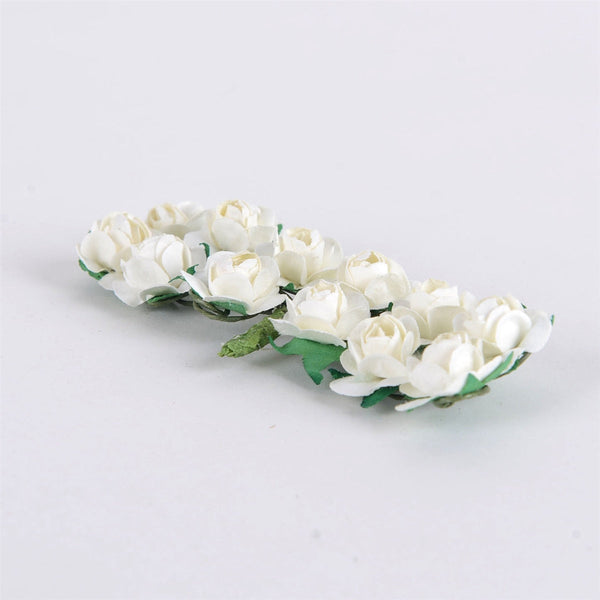 Paper Flowers (12x12) Ivory ( 12 Paper Flowers ) BBCrafts.com