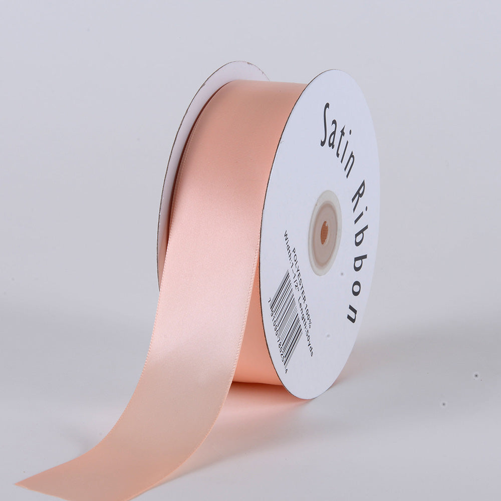Peach - Satin Ribbon Single Face - ( 1/8 Inch | 100 Yards ) BBCrafts.com