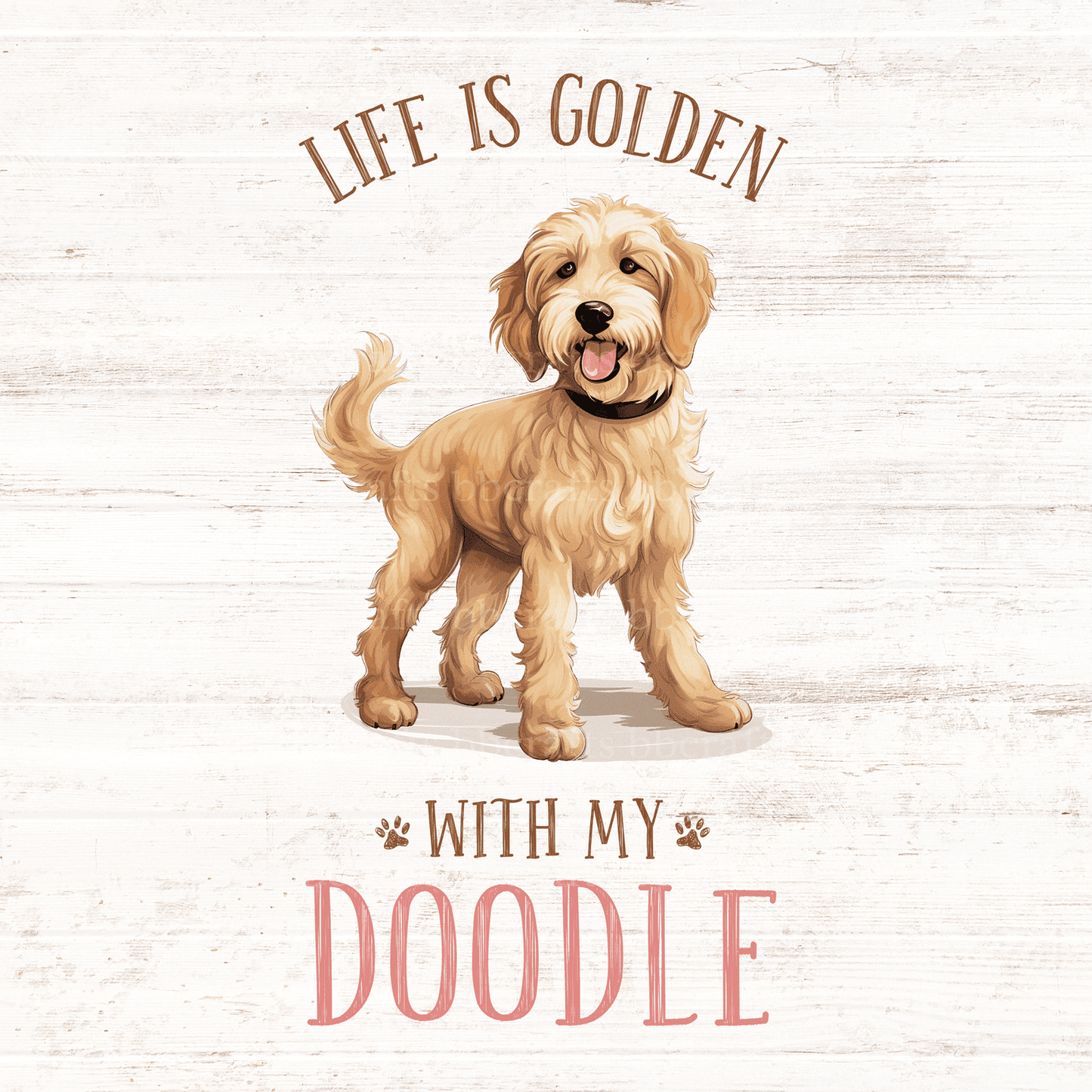 Pet Life is Golden with My Doodle Metal Sign - Made in USA