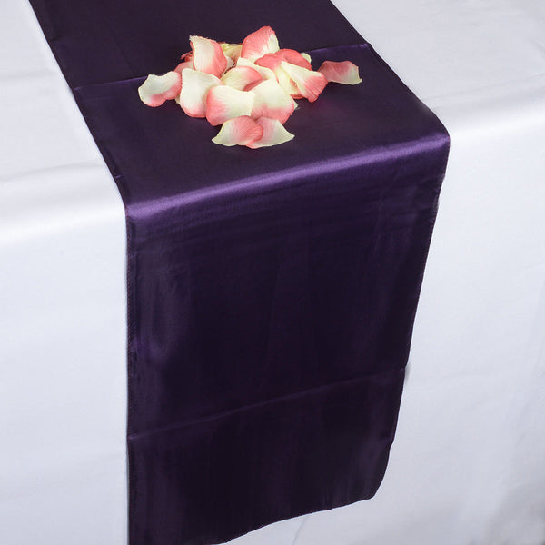 Plum - Satin Table Runner - 12 inch x 108 inches