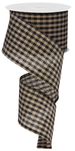 Primitive Gingham Check Wire Ribbon - ( 2-1/2 Inch | 10 Yards ) BBCrafts.com