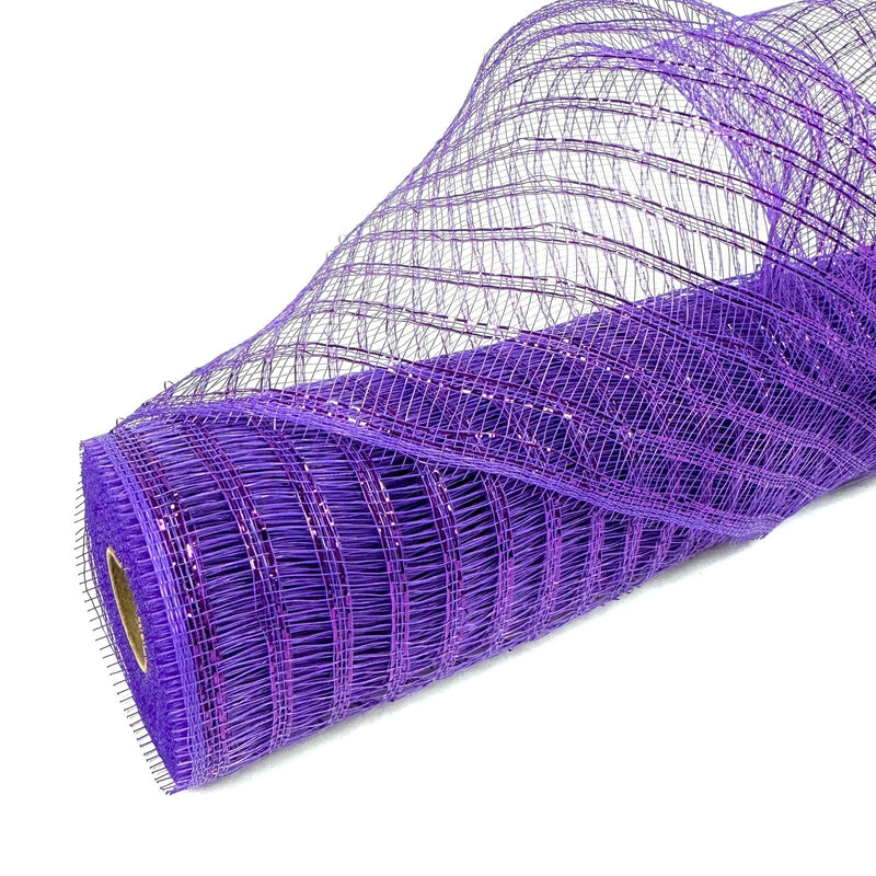 Purple - Deco Mesh Laser Eyelash - (21 Inch x 10 Yards) BBCrafts.com