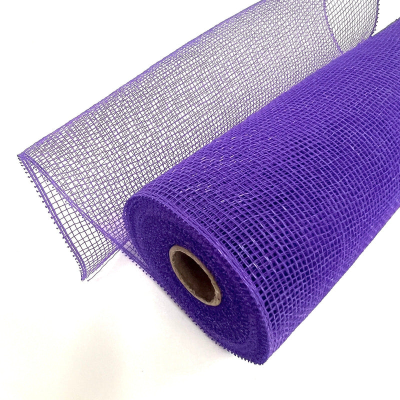 Purple - Floral Mesh Wrap Solid Color - ( 10 Inch x 10 Yards ) BBCrafts.com