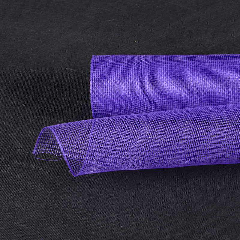 Purple - Floral Mesh Wrap Solid Color - ( 21 Inch x 10 Yards ) BBCrafts.com
