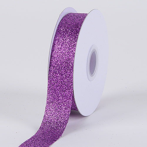 Purple - Metallic Glitter Ribbon - ( 5/8 Inch 25 Yards ) BBCrafts.com