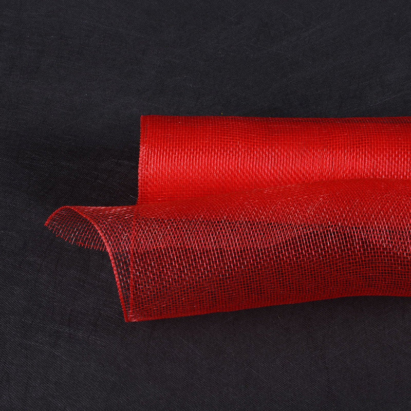 Red - Floral Mesh Wrap Solid Color Red - ( 21 Inch x 10 Yards ) BBCrafts.com