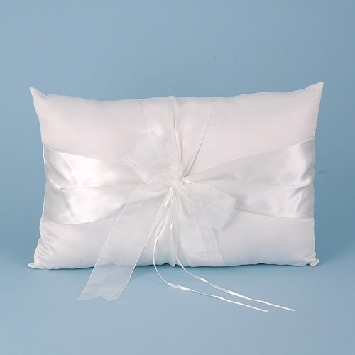 Ring Bearer Pillow White ( 15 Inch x 10 Inch ) - WA-1139-5337 BBCrafts.com