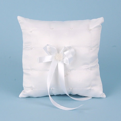 Ring Bearer Pillow White ( 7 Inch ) - 403401 BBCrafts.com