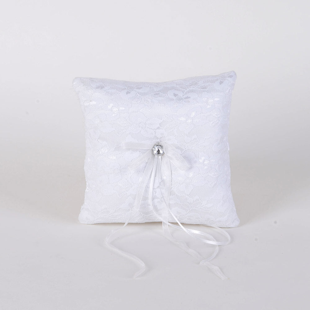 Ring Bearer Pillow White ( 7 x 7 inches ) - JS15W801 BBCrafts.com