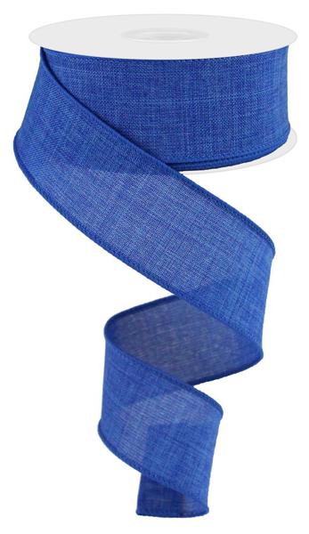Royal Blue - Royal Burlap Wired Edge Ribbon - ( 1-1/2 Inch | 10 Yards ) BBCrafts.com