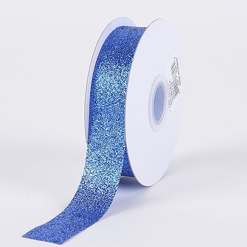 Royal - Metallic Glitter Ribbon - ( 7/8 Inch 25 Yards ) BBCrafts.com