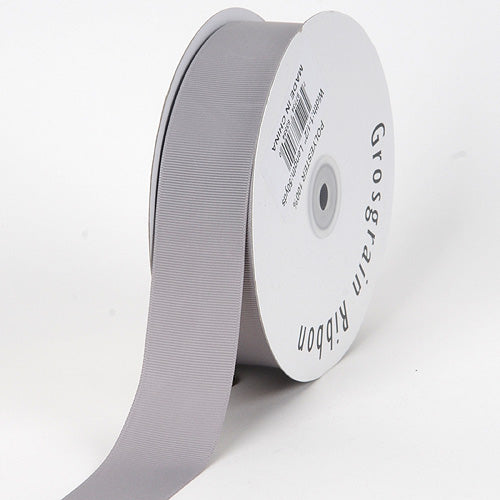 Silver - Grosgrain Ribbon Solid Color - ( W: 5/8 Inch | L: 50 Yards ) BBCrafts.com