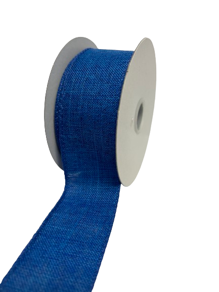 Royal Blue - Canvas Wired Ribbon - ( W: 1 - 1/2 Inch | L: 10 Yards )