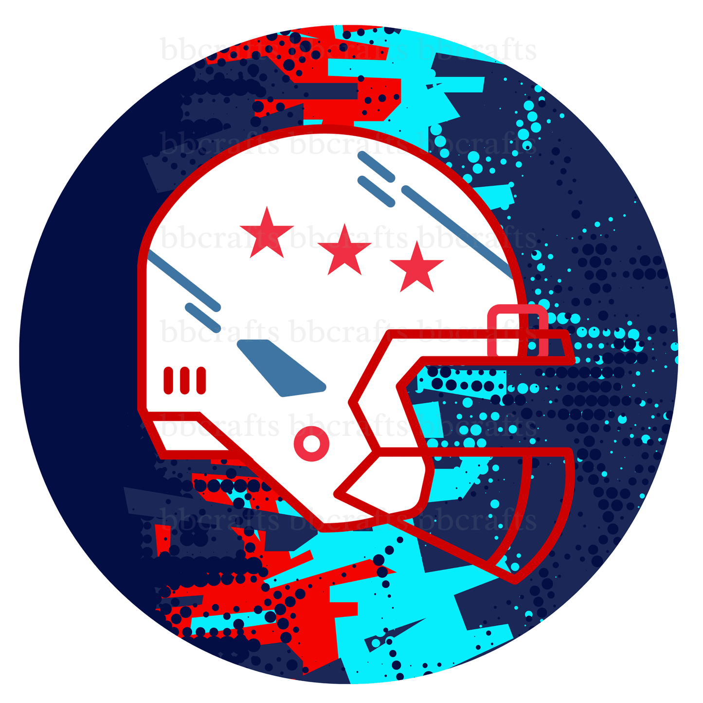 Football Helmet Metal / Vinyl Sign - Made in USA