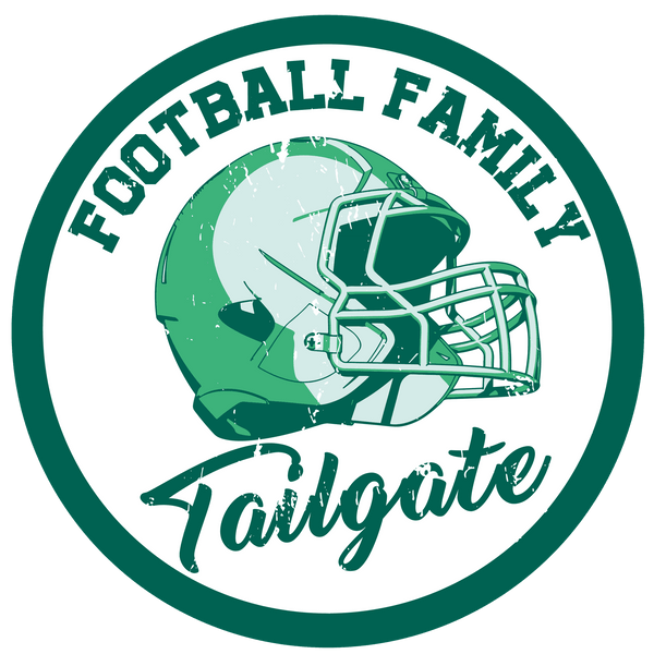 Sports Metal Sign: FOOTBALL TAILGATE - Wreath Accents - Made In USA BBCrafts.com