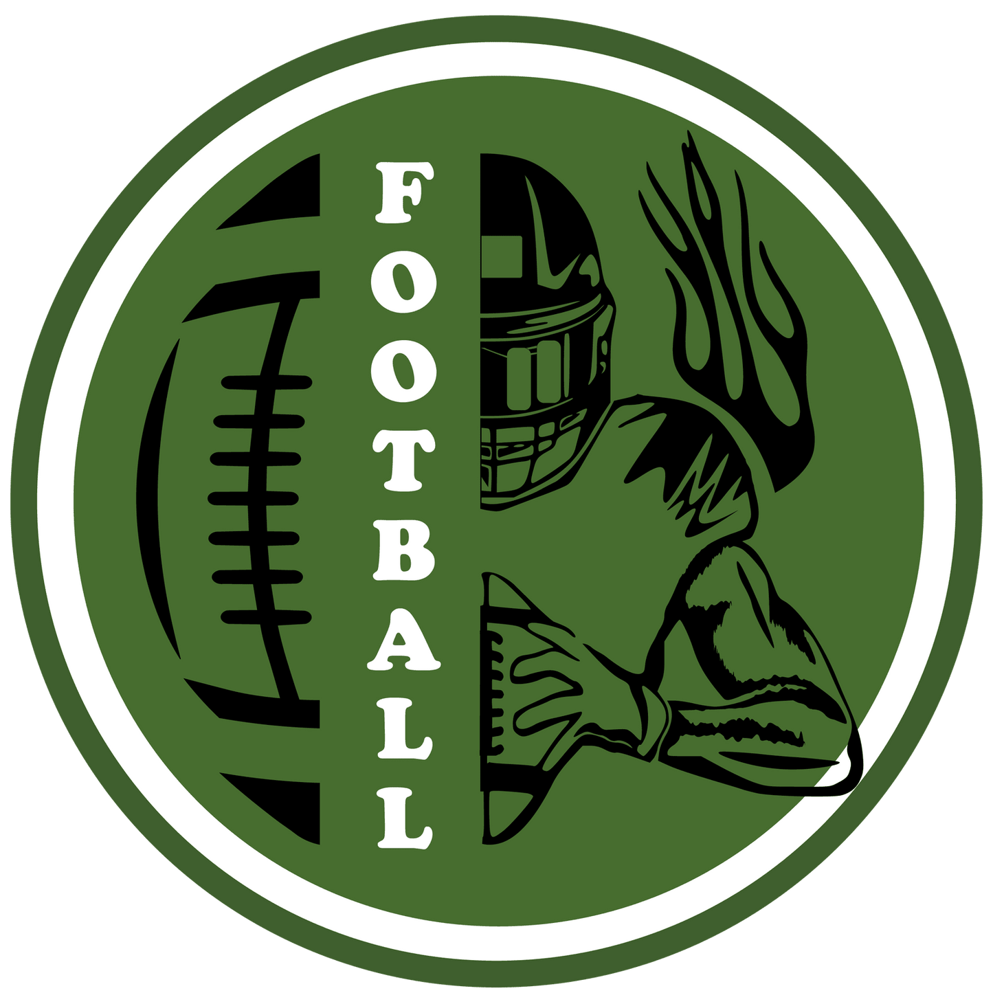 Green All The Way Sports S Metal / Vinyl Sign - Made in USA