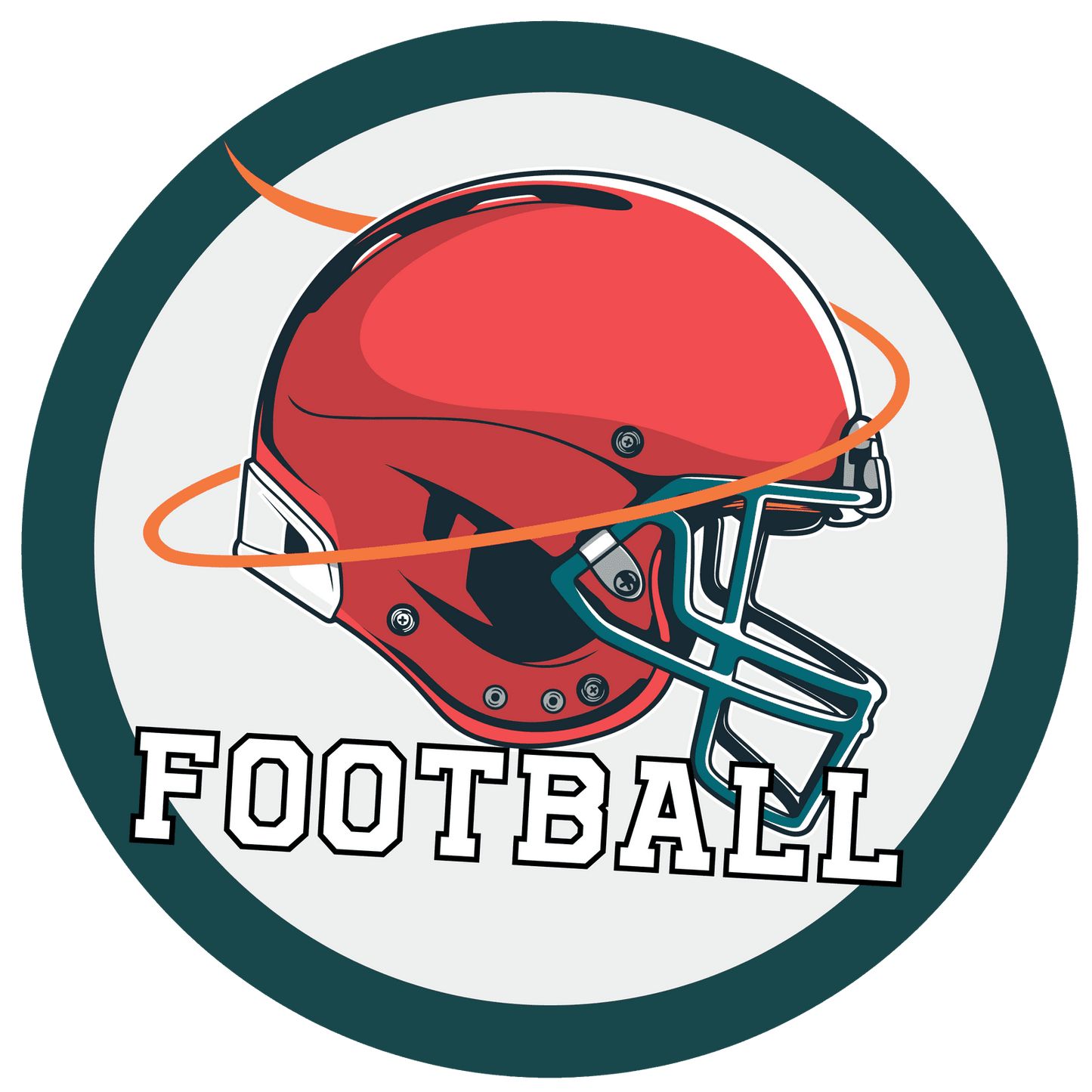 Red Helmet Sports Metal / Vinyl Sign - Made in USA