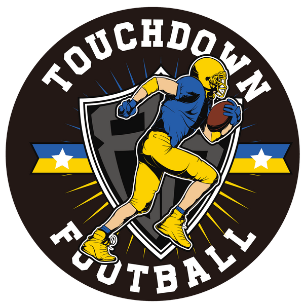 Sports Metal Sign: TOUCHDOWN - Wreath Accents - Made In USA BBCrafts.com