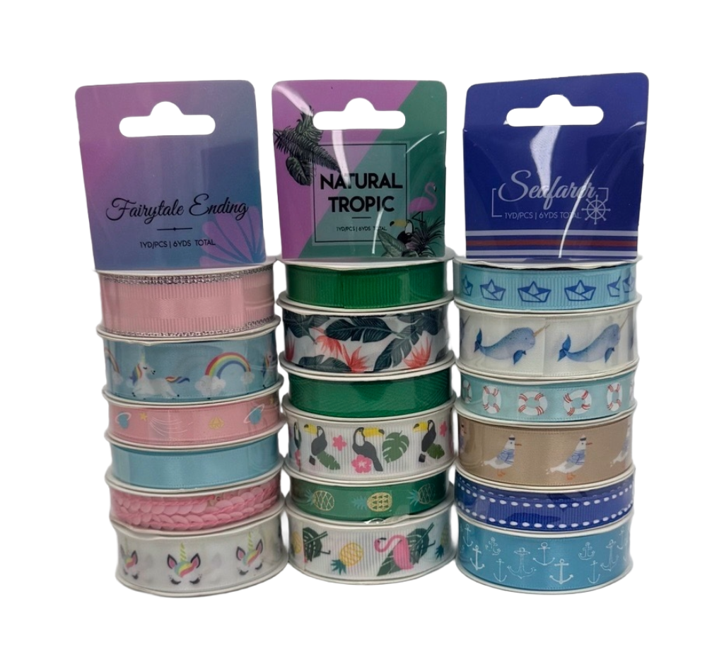 Ocean | Tropical | Unicorn DIY Ribbon Gift - Set of 3