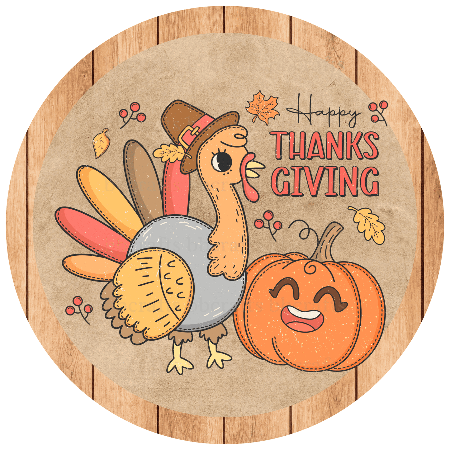 Thanksgiving Turkey Metal / Vinyl Sign - Made in USA