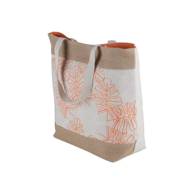 Tropical Leaf Tote bag for Women - Peach - 21 Inch x 16 Inch - Women Swim Pool Bag Large Tote BBCrafts.com