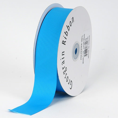 Turquoise - Grosgrain Ribbon Solid Color - ( W: 3/8 Inch | L: 50 Yards ) BBCrafts.com