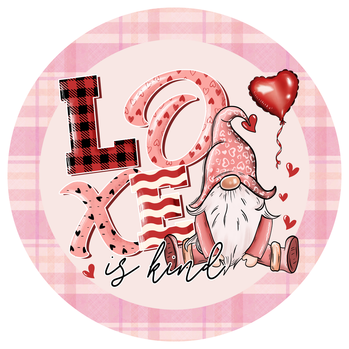 Valentine Love Gnome Metal / Vinyl Sign - Made in USA