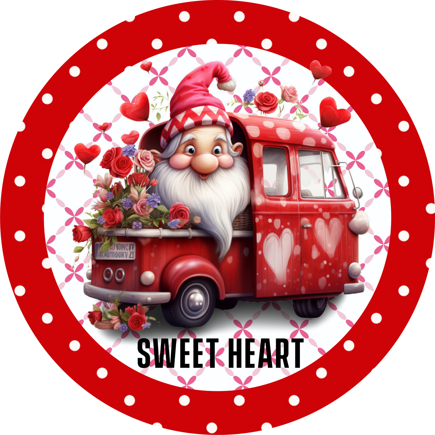 Valentine's Day Sweet Heart Metal / Vinyl Sign - Made in USA